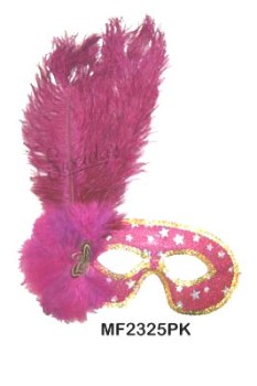 Pink Feather Mask $20-00